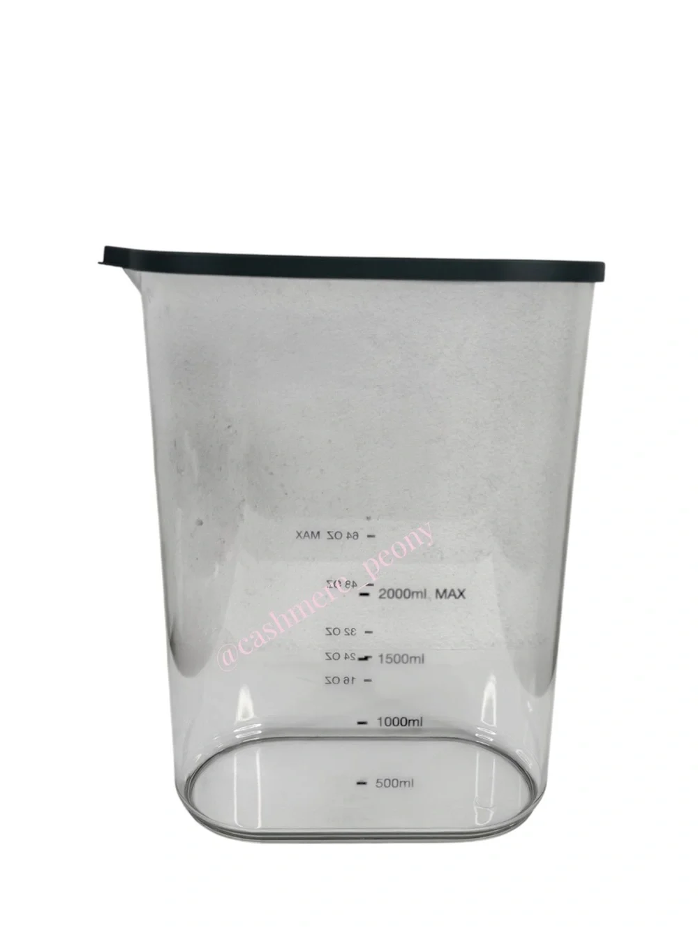 NEW Cuisinart Clear Plastic Food Storage Container with Grey Lid